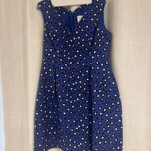 Kate Spade Vibrant Blue Animal Print Mini Dress